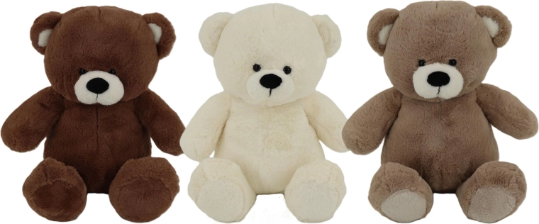 Ours en peluche Cuddly & Huggy 50 cm (3 couleurs) - 1 pièce