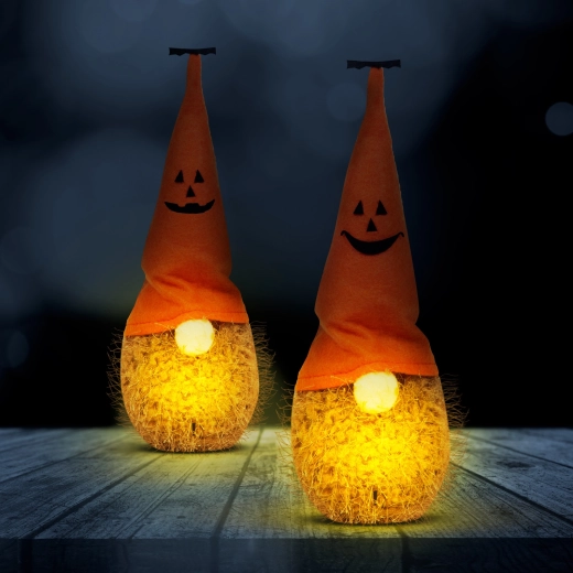 Lutin LED d'Halloween en polyester, 20 cm - 1 pièce