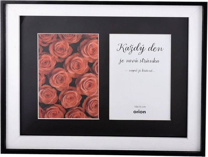 Cadre photo en bois pour 2 photos 10 × 15 cm, noir