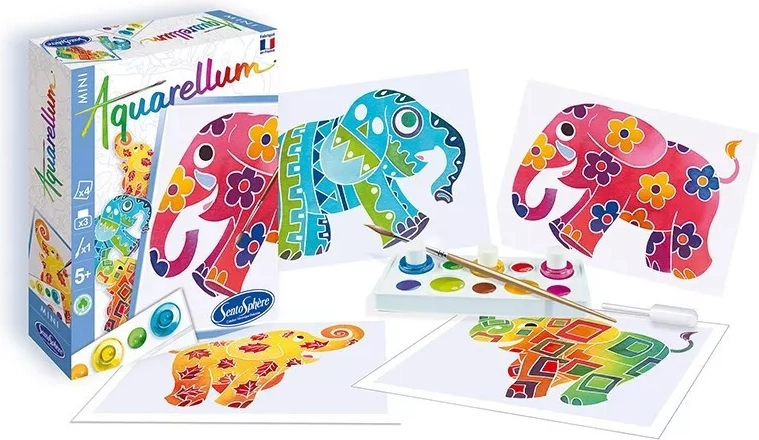 Sentosphere aquarelles mini - éléphants