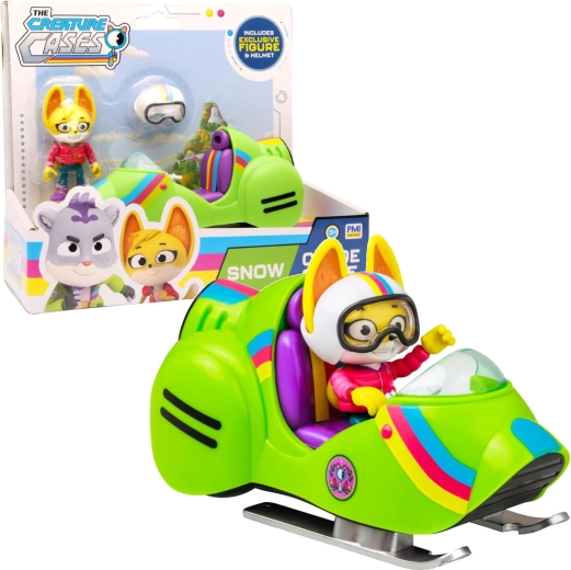 The Creature Cases énigmes animales figurine Kit Casey et moto neige - 1 pièce