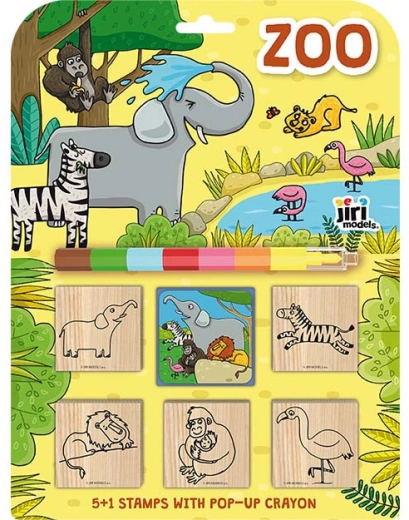 Tampons ZOO Set avec Crayon de cire