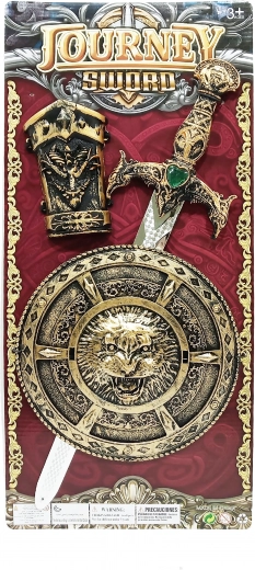 Épée et bouclier, ensemble en bronze 47 cm