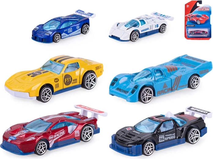Petite voiture de course en métal 8 cm à roue libre