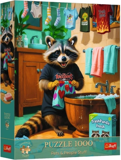 Puzzle 1000 Premium Plus – Journée de lessive du raton laveur