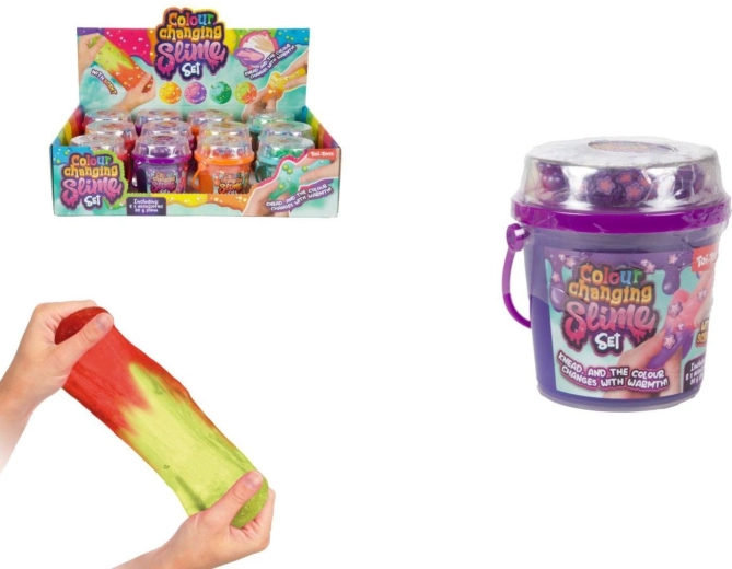 Kit de slime changeant de couleur en seau (4 couleurs)