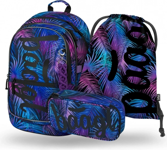 Set scolaire BAAGL Core Palm – sac à dos, trousse et sac