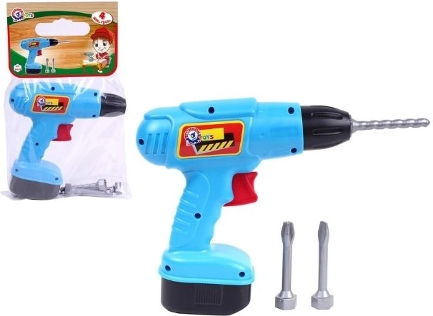 Perceuse en plastique pour enfants avec forets interchangeables 17 cm