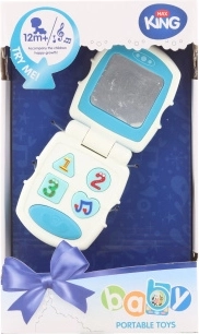Téléphone pour enfants bleu à piles