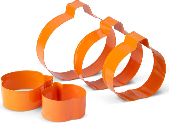 Set de 5 emporte-pièces métalliques en forme de citrouille