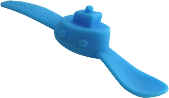 Cuillère pour enfant bleue Oogaa bateau
