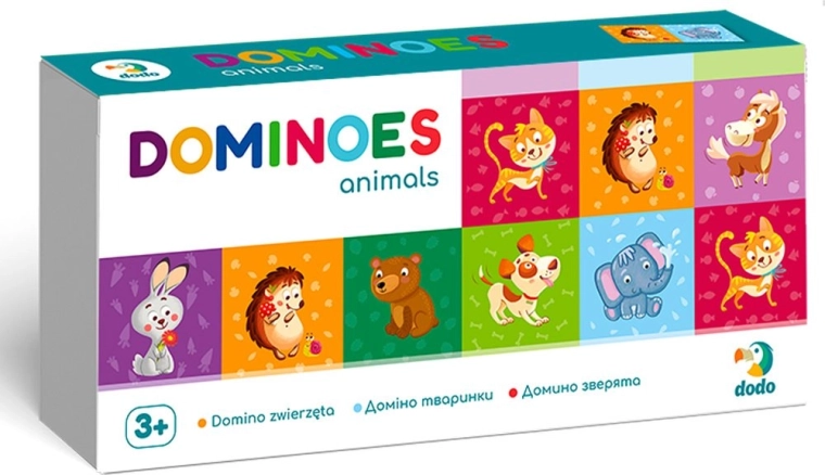 Domino animaux – 28 pièces, jeu de société pour enfants
