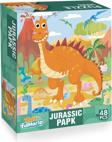 Puzzle dinosaures 48 pièces 60 × 44 cm