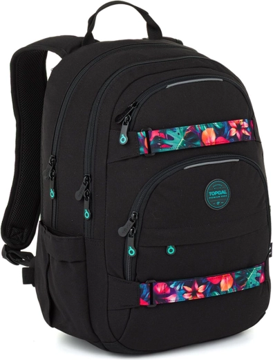 Sac à dos étudiant Topgal Viki avec bretelles tropicales