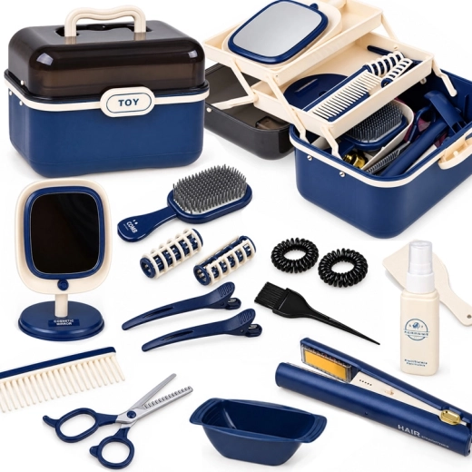 Set de coiffure pour enfants dans une valise