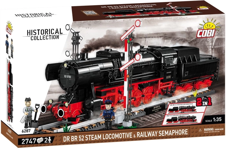 Cobi DR BR 52 locomotive à vapeur et signal ferroviaire 2-en-1 1:35