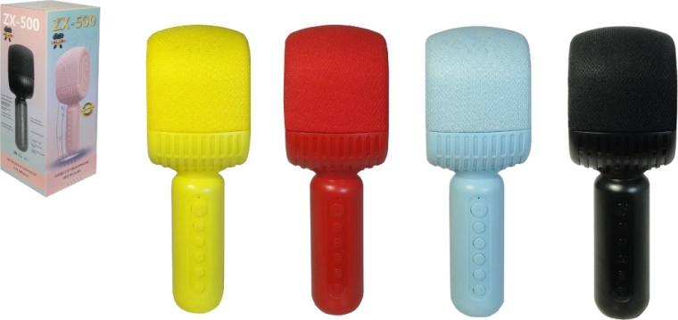 Microphone karaoké sans fil avec Bluetooth et haut-parleur intégré