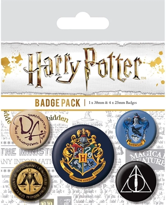Lot de badges Harry Potter Poudlard