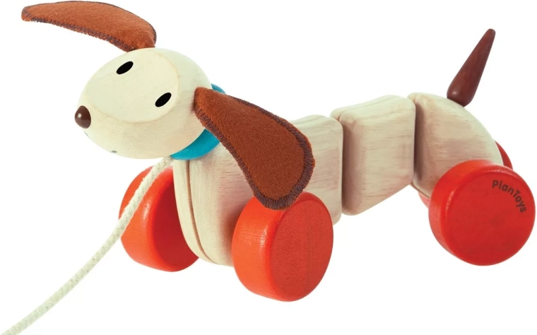 Chiot en bois à tirer PlanToys