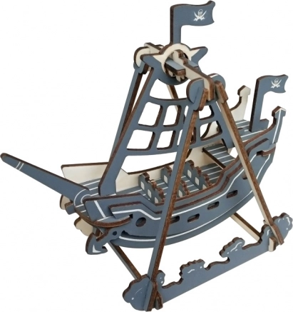 Woodcraft puzzle 3D en bois balançoire pirate