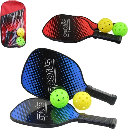 Set de raquettes avec balles dans un étui de transport