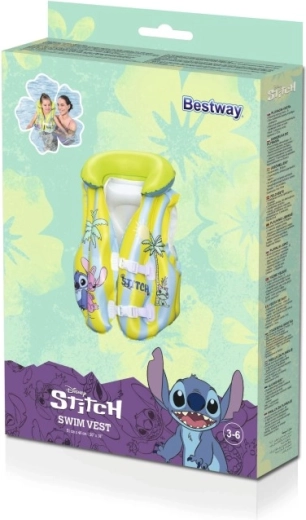 Gilet de flottaison gonflable pour enfant STITCH 51 × 46 cm