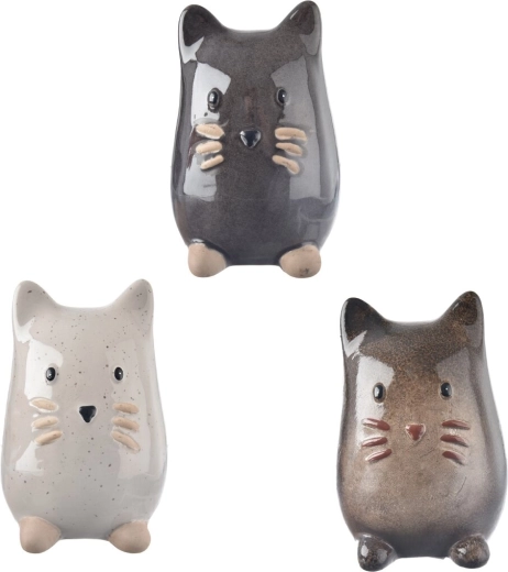 Décoration en porcelaine Chat 13 cm (3 variantes)