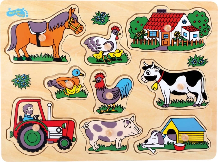 Small Foot puzzle en bois Ferme