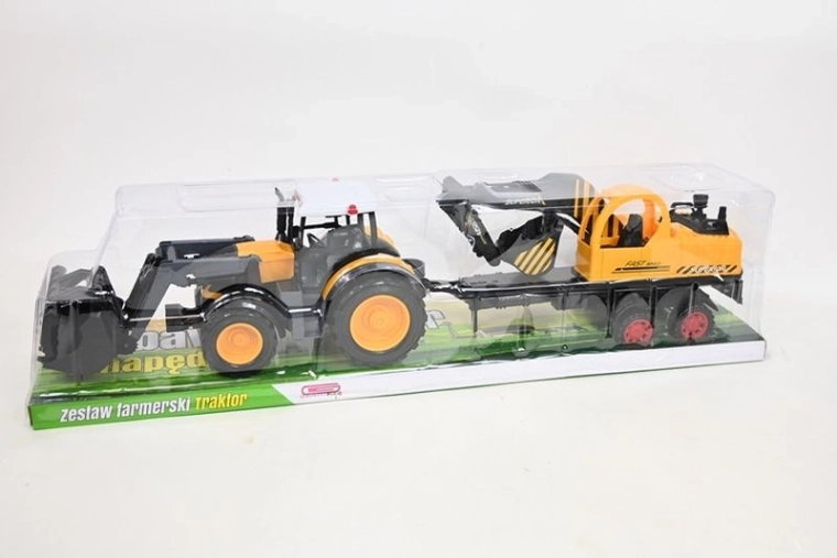 Tracteur avec engin de chantier