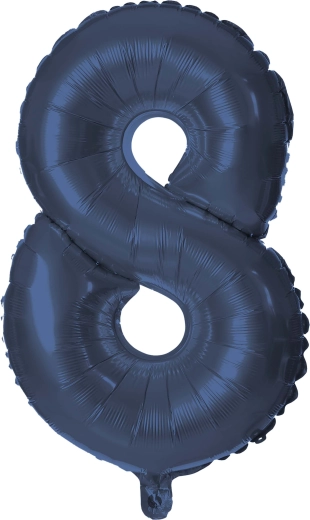 Ballon en feuille chiffre 8 bleu 30 cm TORO