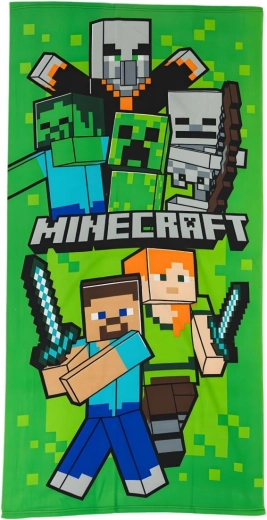 Serviette de bain enfant Minecraft Swordfight 70 × 140 cm