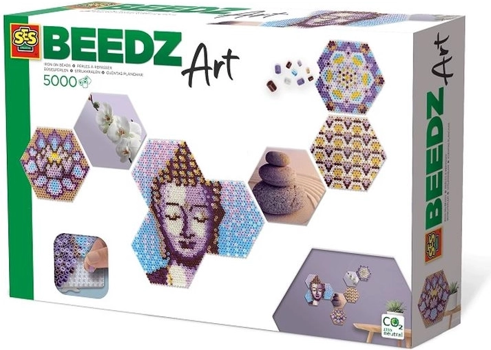 SES BeedzArt motifs orientaux – kit de perles à repasser pour plaques hexagonales