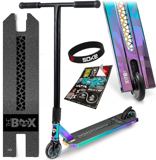 Trottinette freestyle Soke Box caméléon (SCS, ABEC-9, Hollow Core 110 mm)
