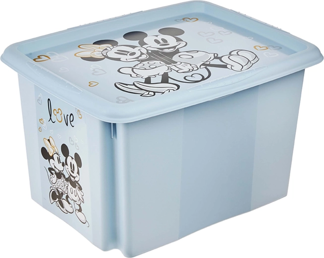 Boîte de rangement en plastique Keeeper avec couvercle 30 l Mickey