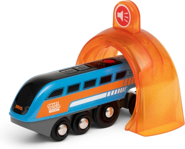 BRIO Smart Tech Sound locomotive enregistreuse avec tunnel sonore