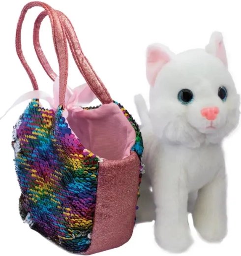 Set Catty – chaton en peluche et sac avec sequins magiques - 1 pièce