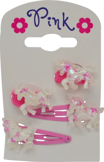 Accessoires pour cheveux motif licorne – lot de 4