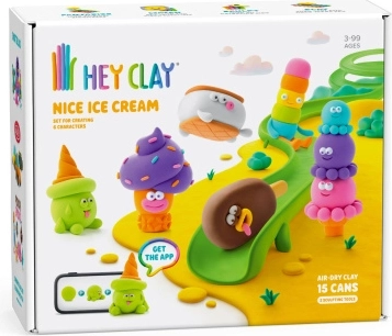 Hey Clay Coffret Crèmes glacées – création avec une pâte légère autodurcissante