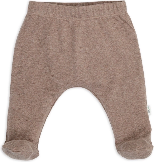 Tepláčky pour nouveau-né Lodger melange buffalo avec chaussons intégrés taille 50