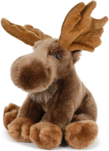 Renne polaire en peluche assis 19 × 27 cm