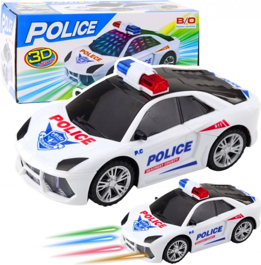 Voiture de police interactive avec lumières et sons