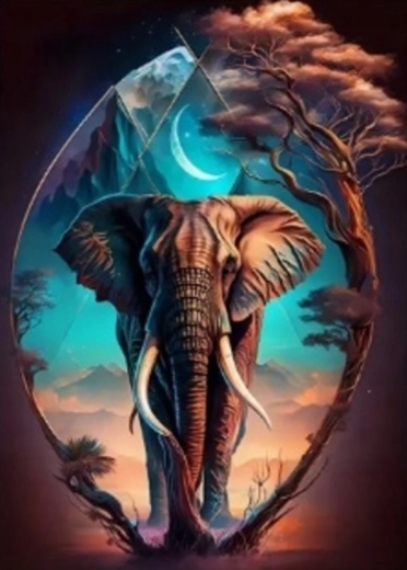 Peinture diamant Le joyau africain 30 × 40 cm