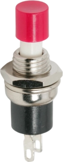 Bouton-poussoir circulaire encastrable rouge