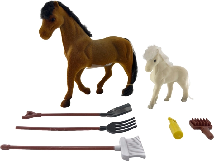 PLEJO jument avec poulain et accessoires