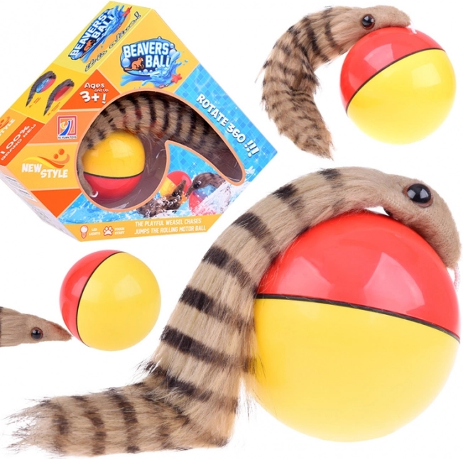 Balle courante avec queue en peluche