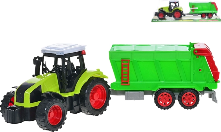 Tracteur avec remorque à inertie 36 cm