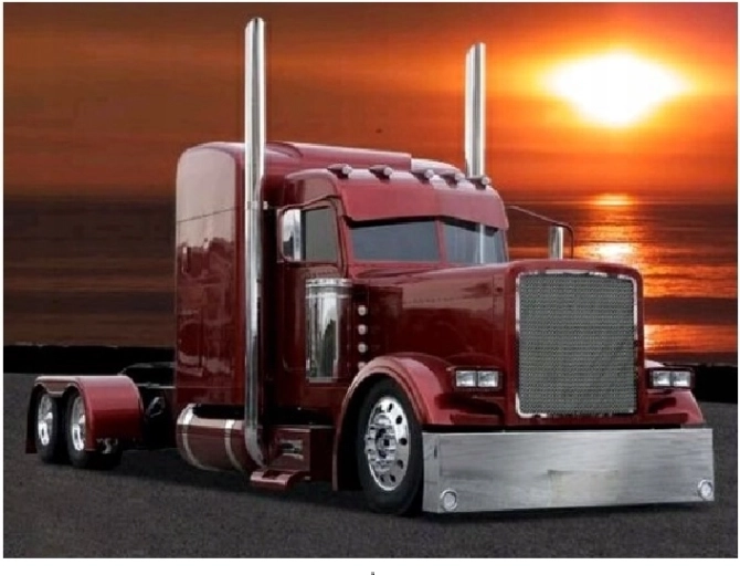 Peinture diamant – camion au coucher du soleil 30 × 40 cm