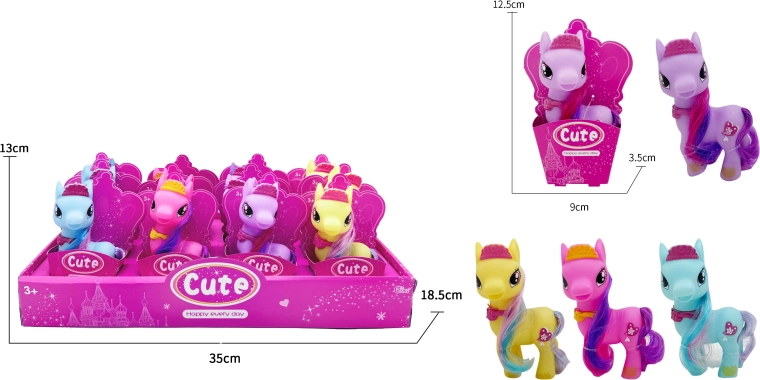 Poney en caoutchouc 12 cm
