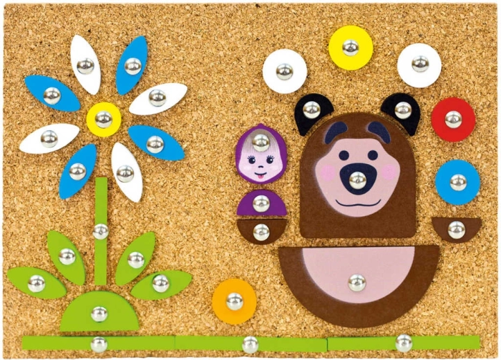 Bino – jeu de clouage en bois avec marteau Macha et l’Ours