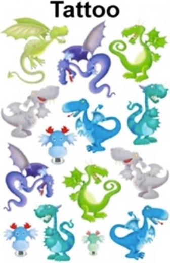 Tatouages dragons - 1 pièce